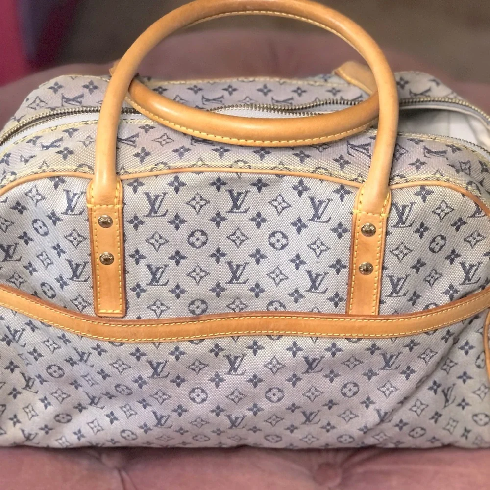 Vintage Denim Louis Vuitton Satchel - Picture 1 of 17